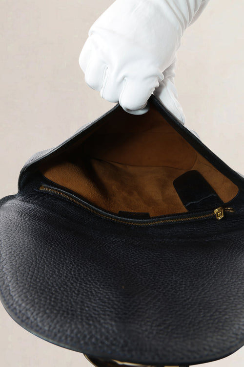 Delvaux Black Leather Mimosa Crossbody Bag