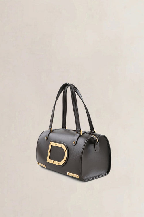 Delvaux Dark Brown Leather Astrid PM Shoulder Bag