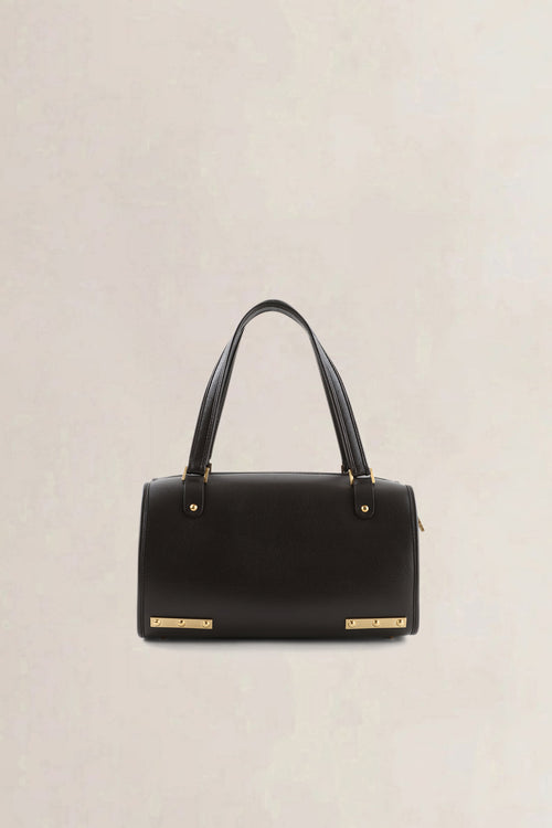 Delvaux Dark Brown Leather Astrid PM Shoulder Bag