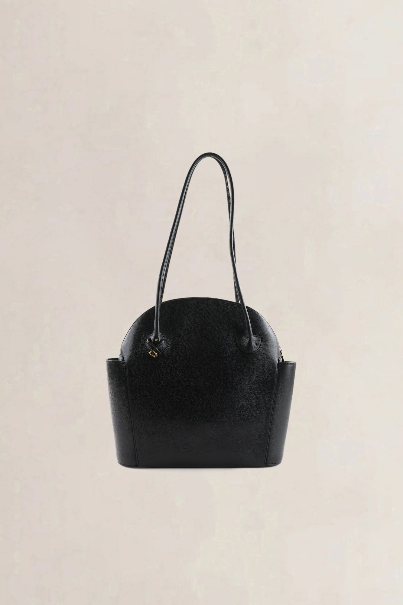 Delvaux Black Leather Mousson — vintage