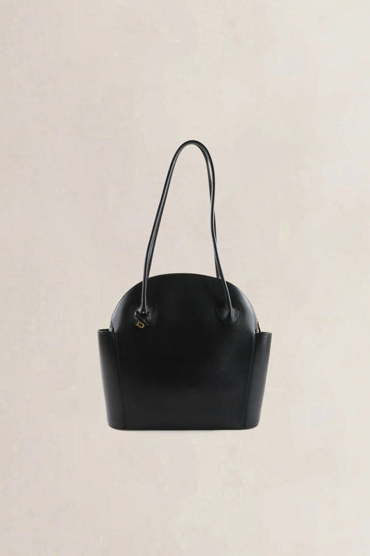 Delvaux Black Leather Mousson — vintage