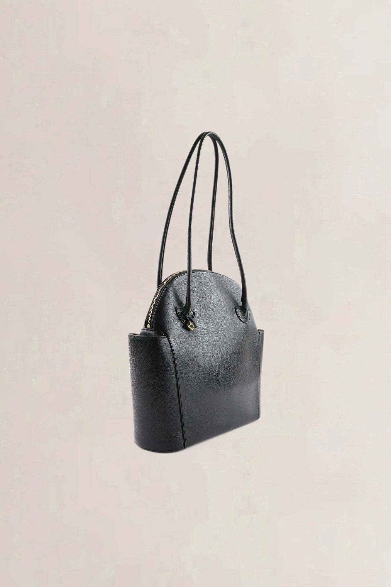 Delvaux Black Leather Mousson — vintage