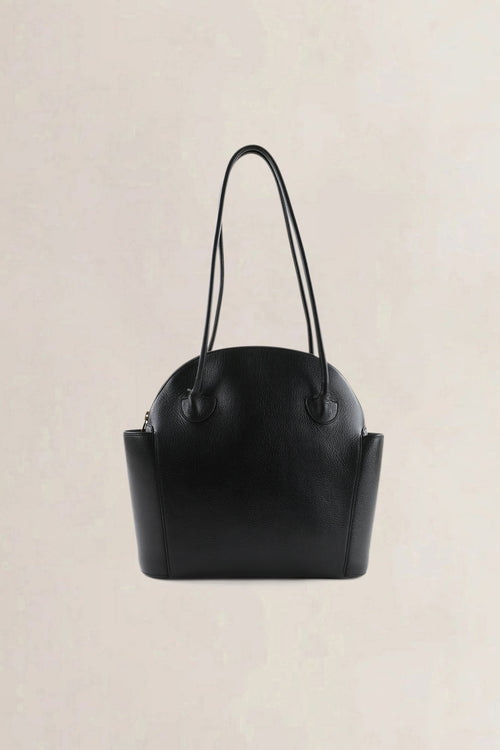 Delvaux Black Leather Mousson Shoulder Bag