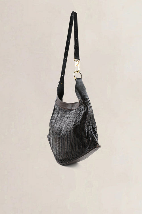 Delvaux Brown Toile de Cuir Satan Crossbody Bag