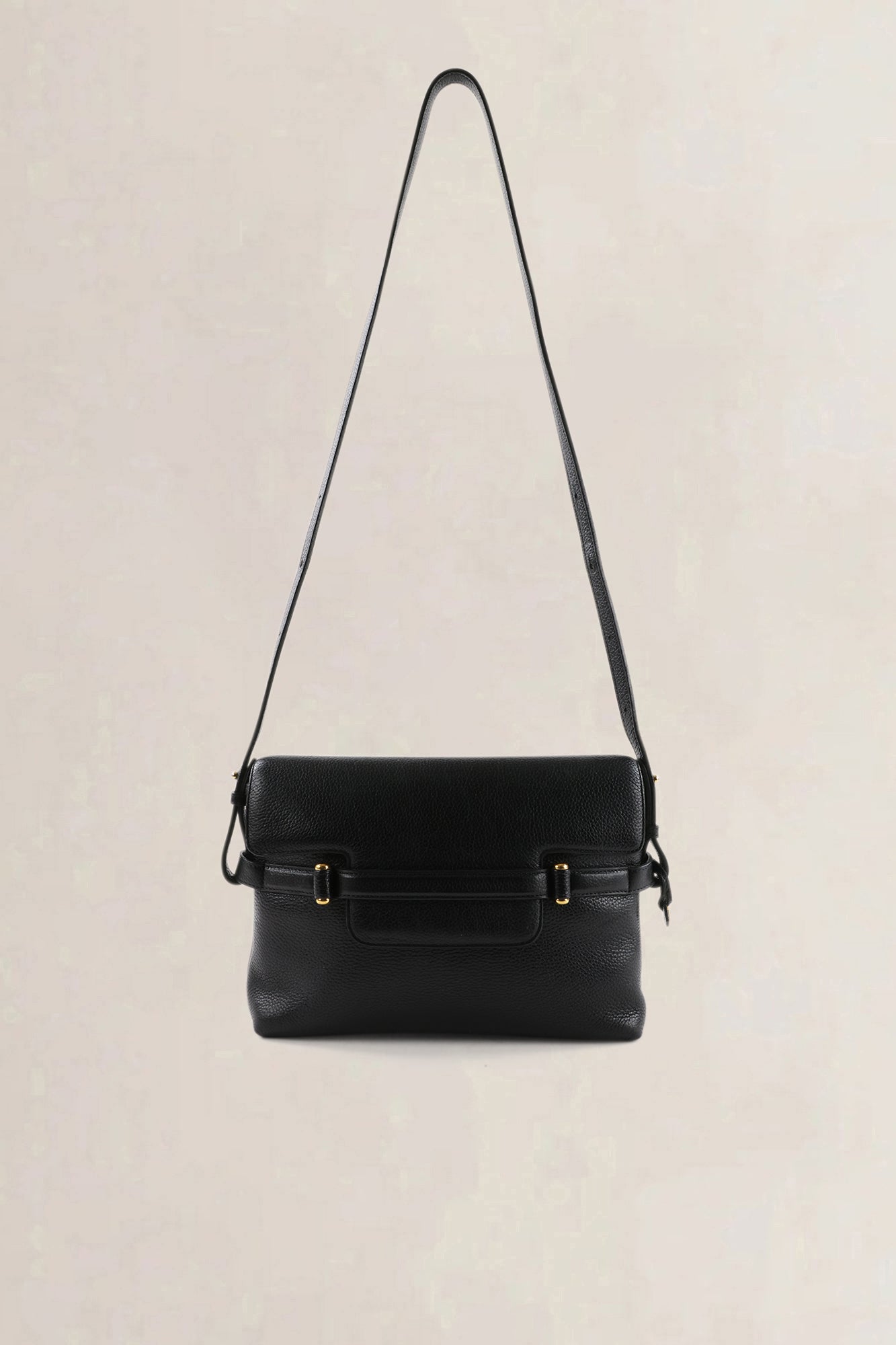 Delvaux Black Taurillon Leather Crossbody Bag