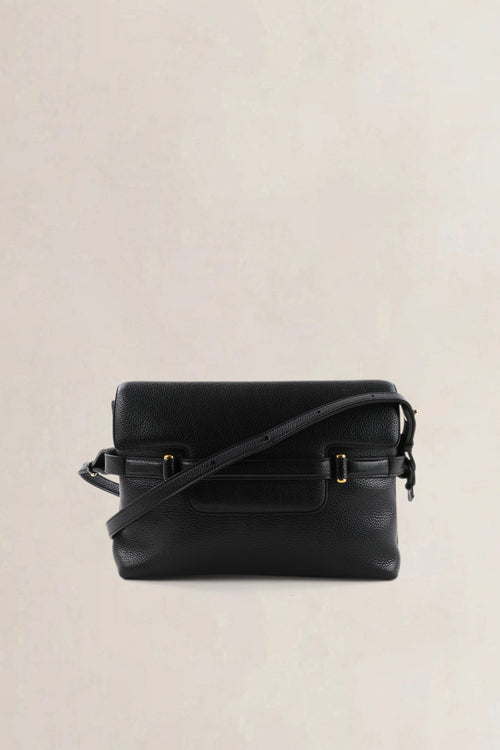 Delvaux Black Taurillon Leather Crossbody Bag