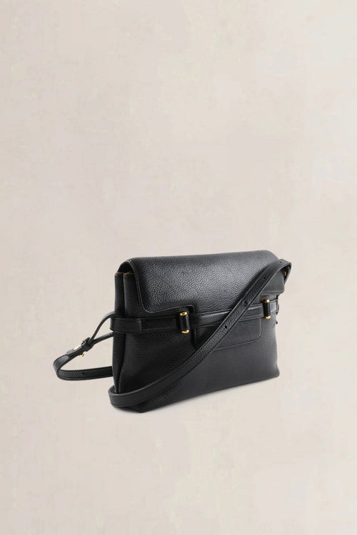 Delvaux Black Taurillon Leather Crossbody Bag