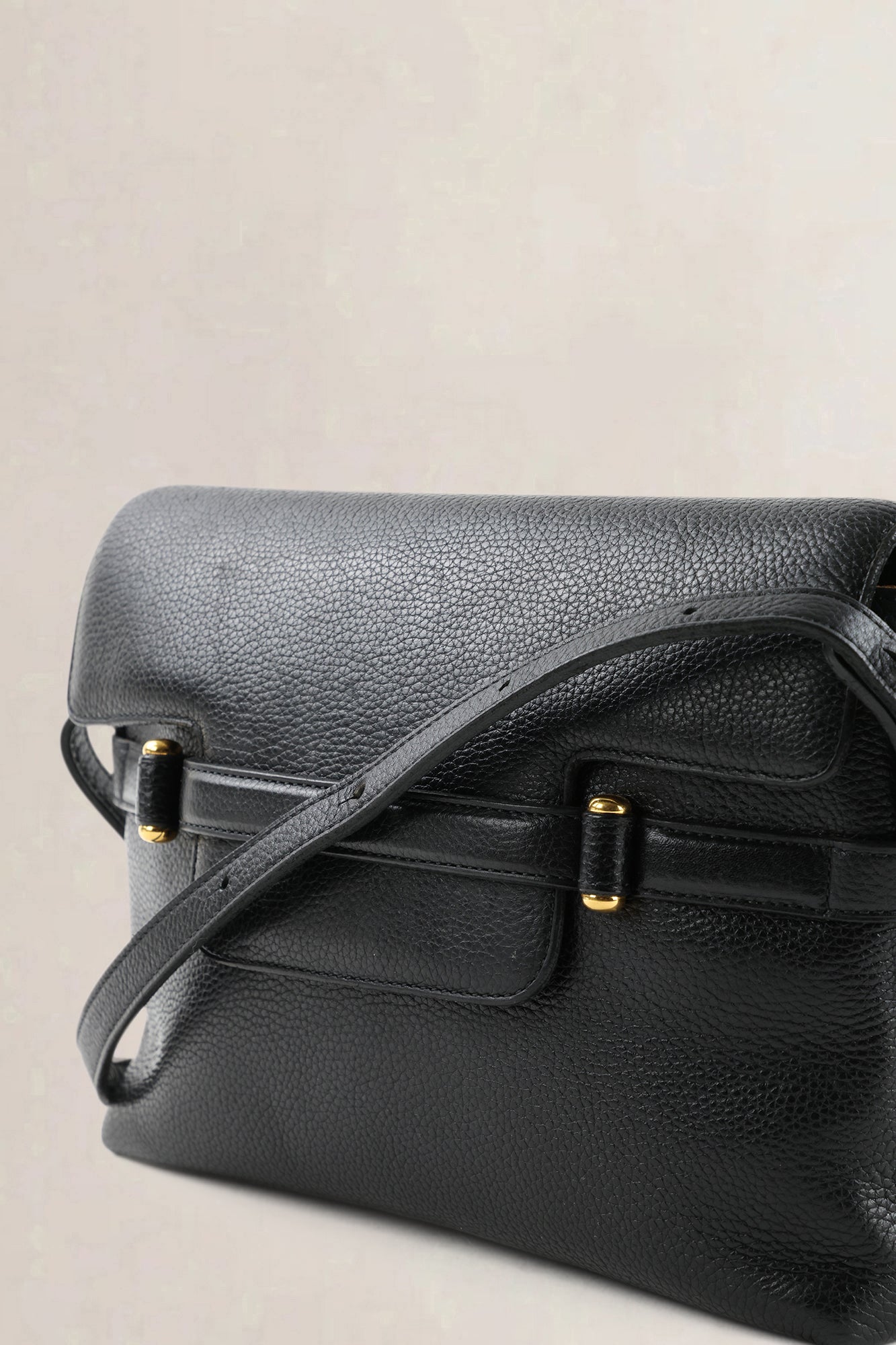 Delvaux Black Taurillon Leather Crossbody Bag