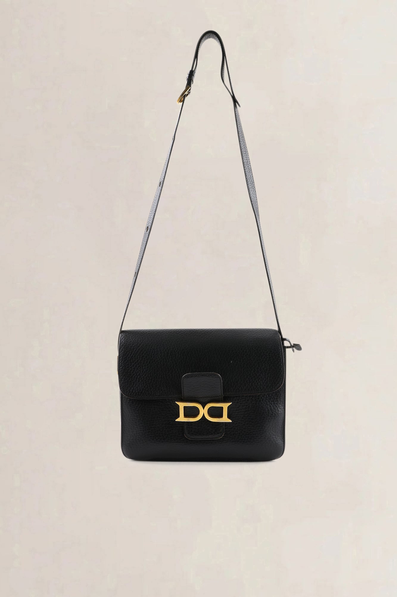 Delvaux Black Jumping Calf Leather Bourgogne Crossbody Bag