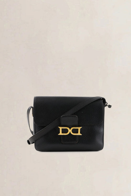 Delvaux Black Jumping Calf Leather Bourgogne Crossbody Bag