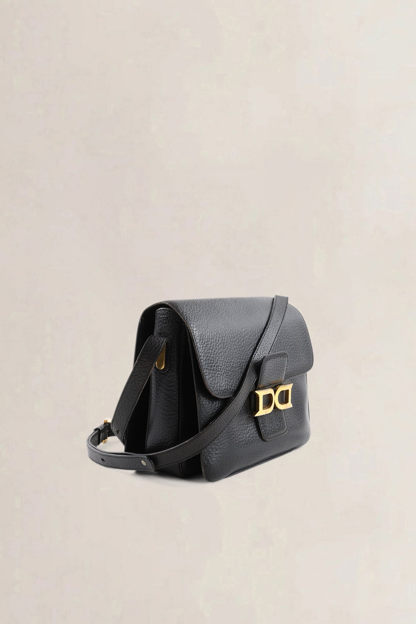 Delvaux Black Jumping Calf Leather Bourgogne Crossbody Bag