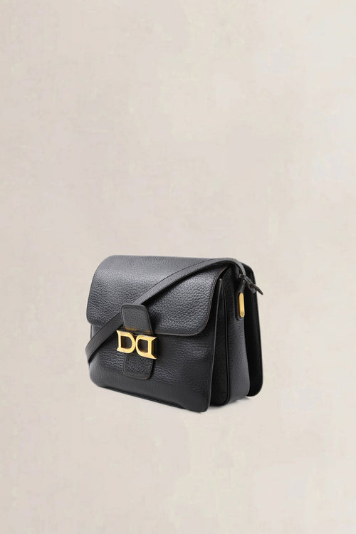 Delvaux Black Jumping Calf Leather Bourgogne Crossbody Bag