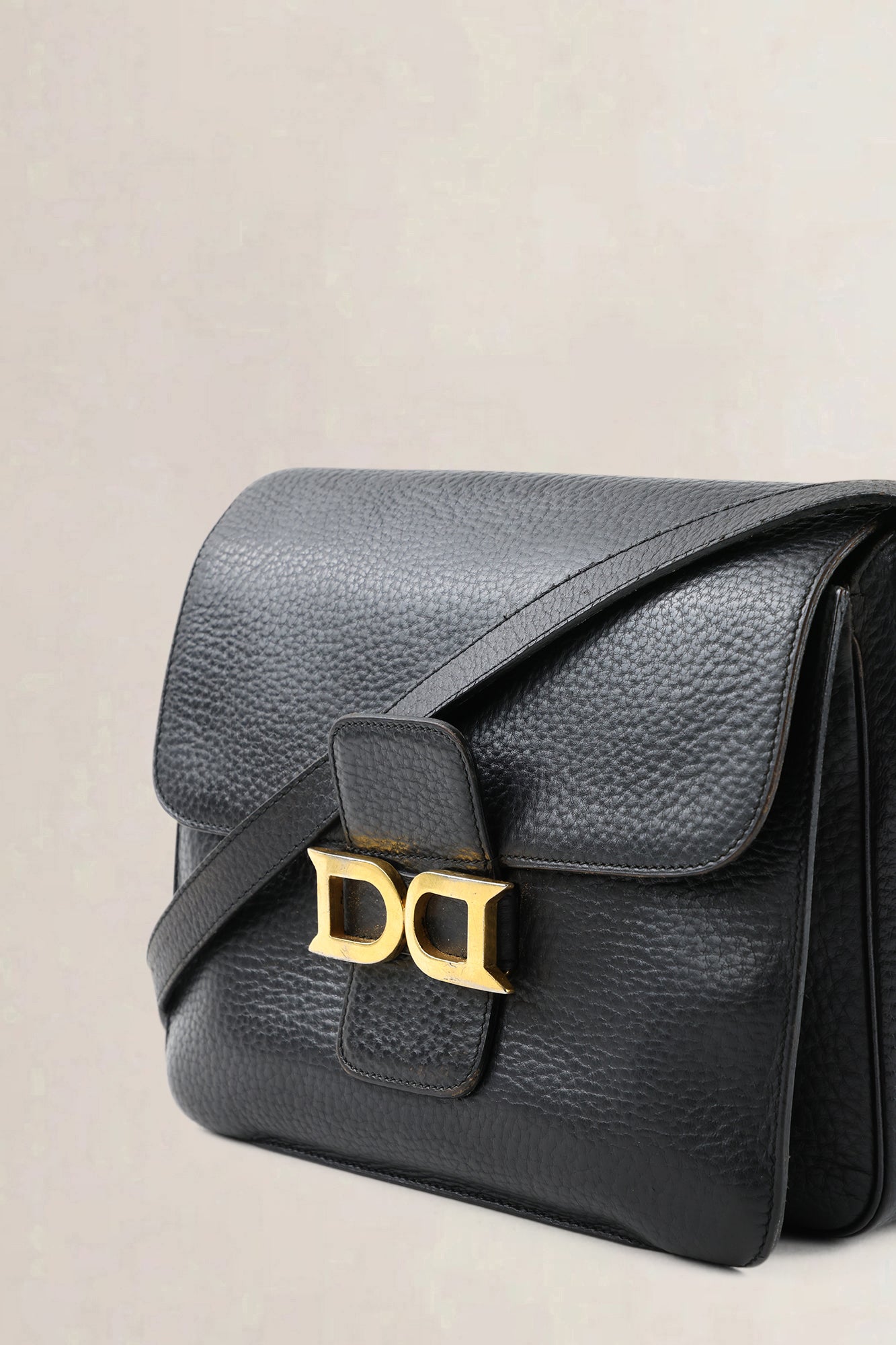 Delvaux Black Jumping Calf Leather Bourgogne Crossbody Bag