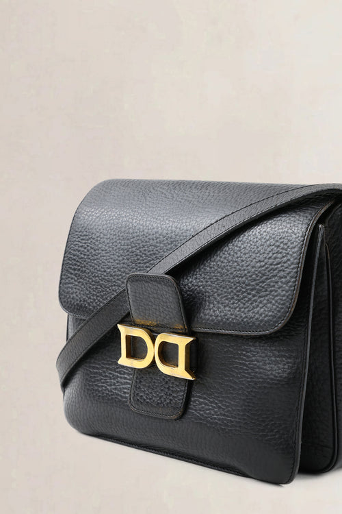Delvaux Black Jumping Calf Leather Bourgogne Crossbody Bag