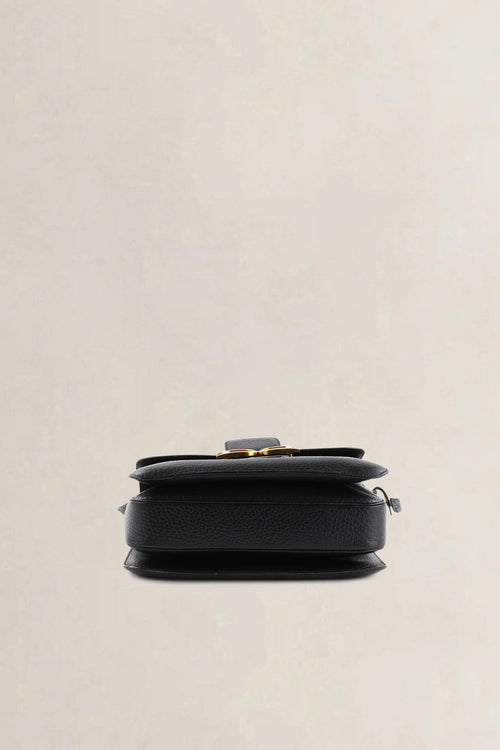 Delvaux Black Jumping Calf Leather Bourgogne Crossbody Bag