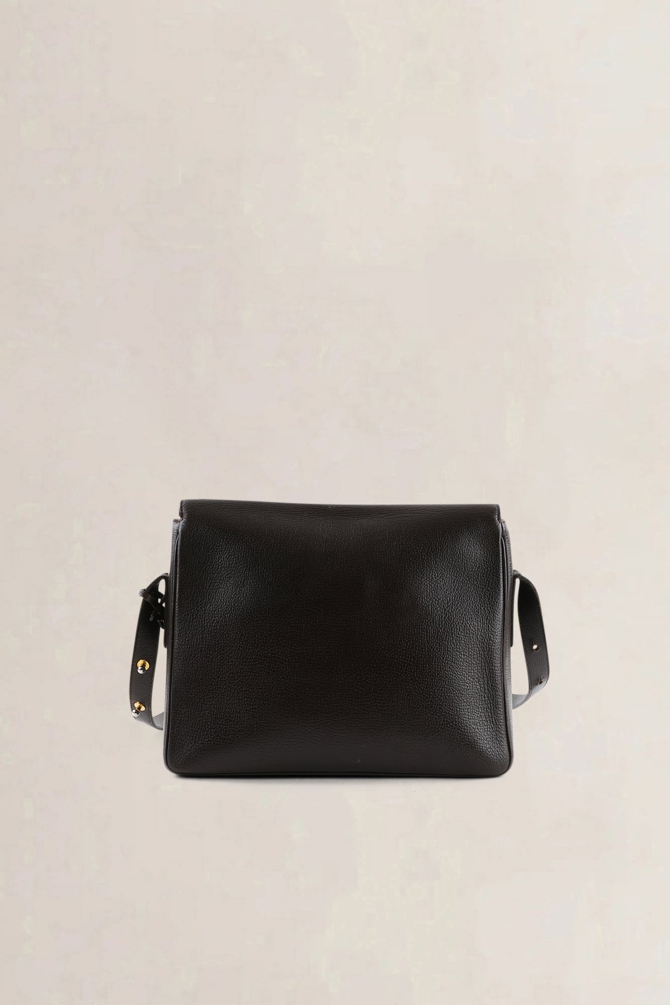 Delvaux Dark Brown Leather Poirier Crossbody Bag