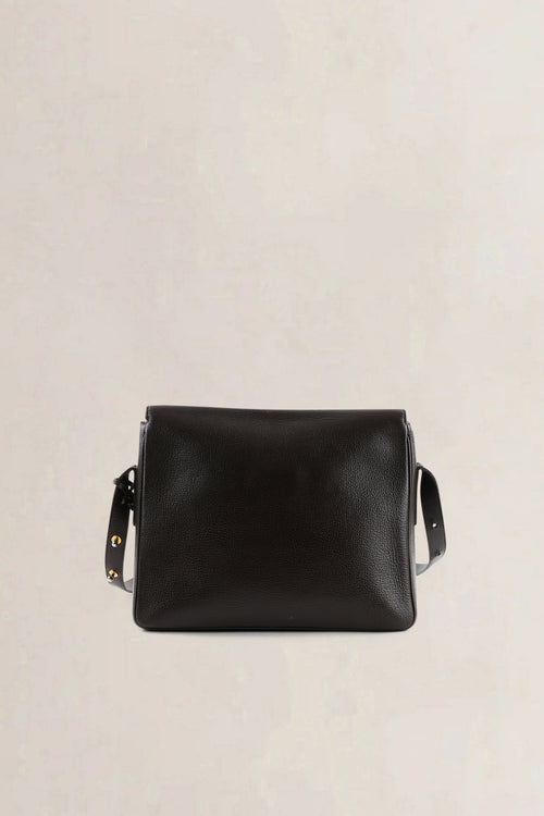Delvaux Dark Brown Leather Poirier Crossbody Bag