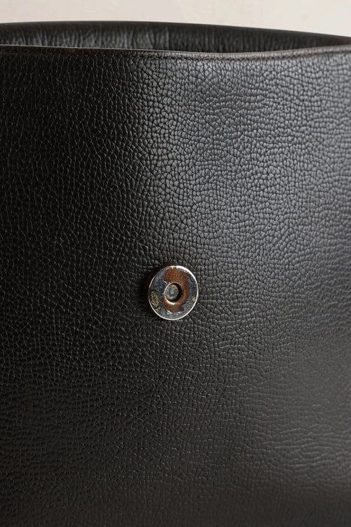 Delvaux Dark Brown Leather Poirier Crossbody Bag