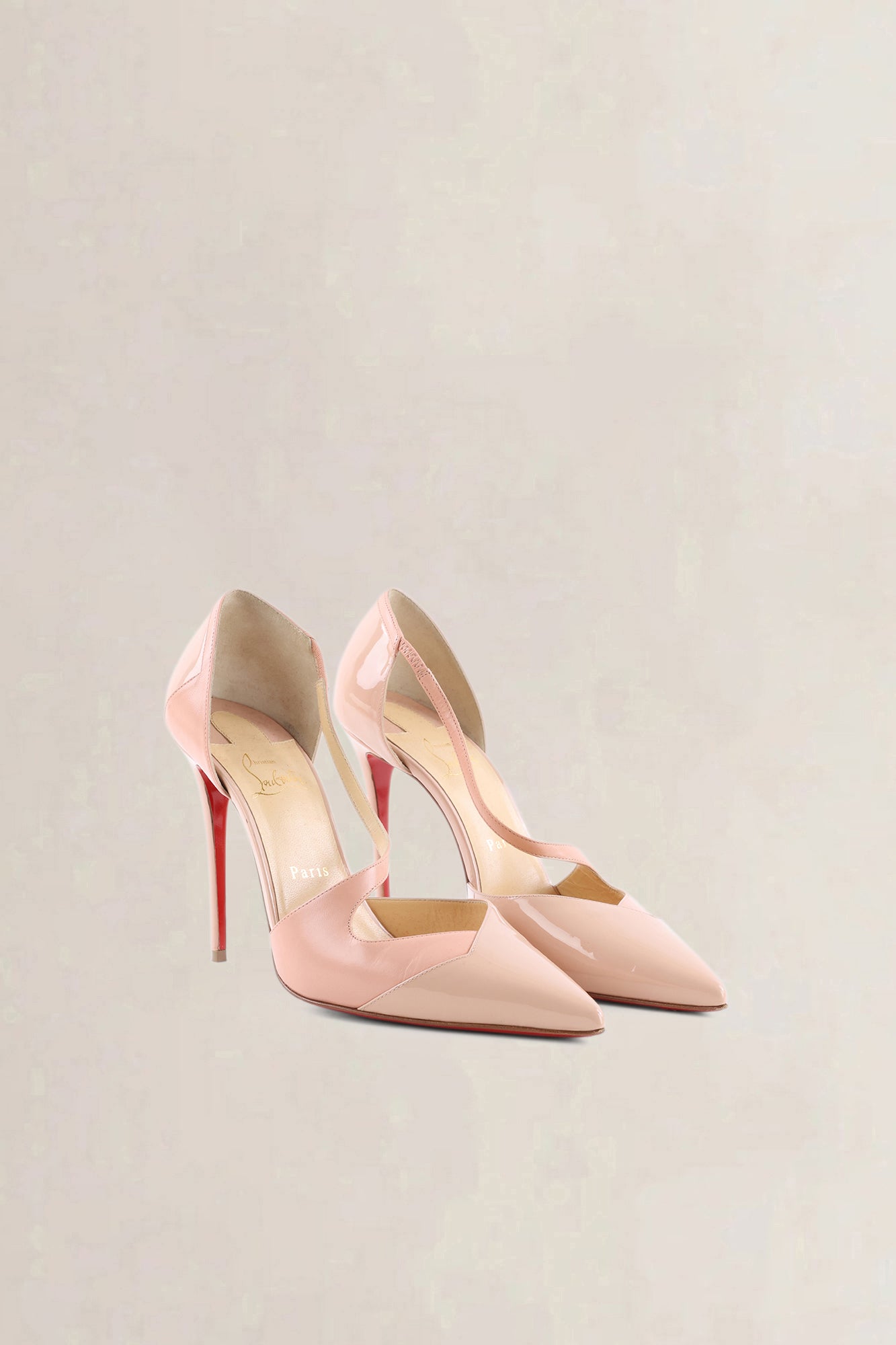 Christian Louboutin Nude Patent Leather Pumps