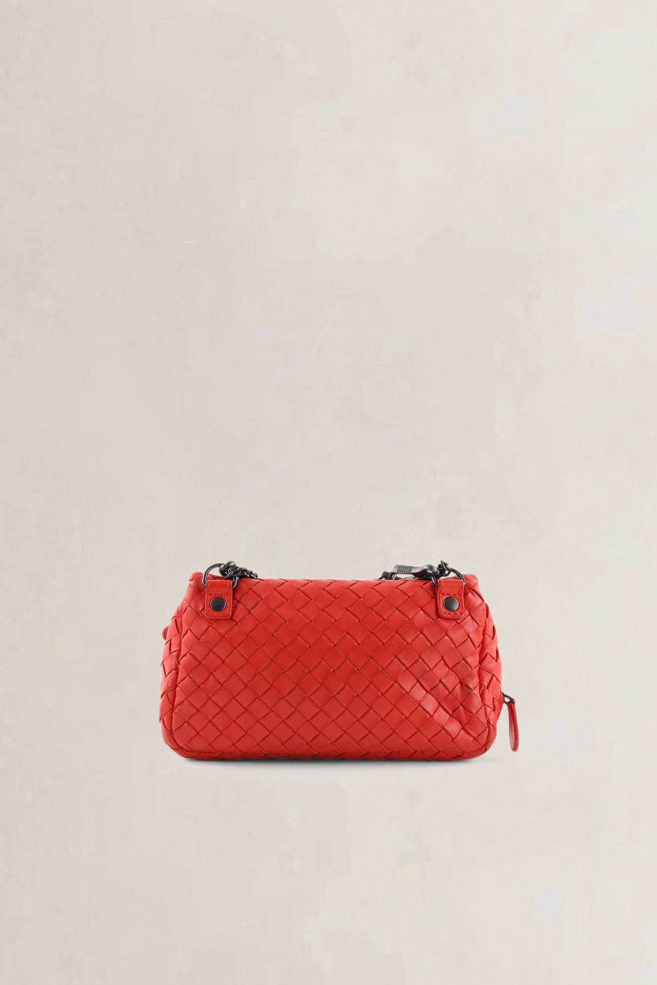Bottega Veneta Red Nappa Intrecciato Mini Shoulder Bag