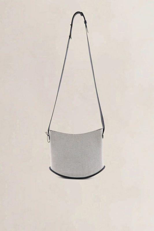 Delvaux Beige Canvas Pin Mini Bucket — vintage