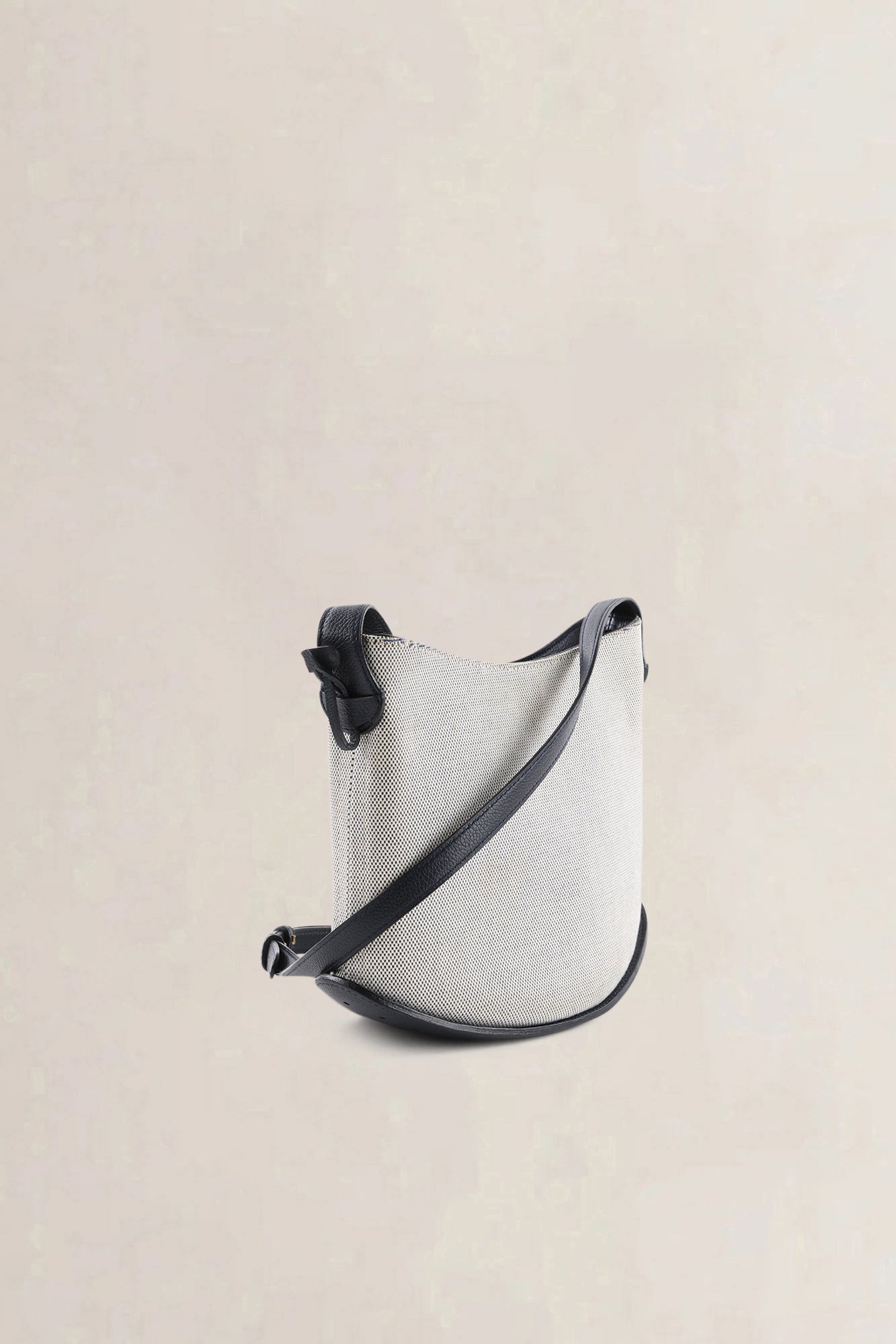 Delvaux Beige Canvas Pin Mini Bucket — vintage