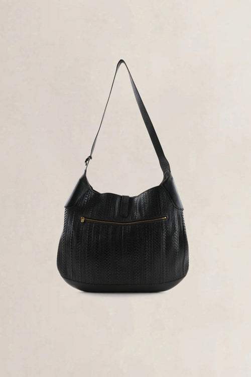 Delvaux Dark Brown Toile De Cuir Treille Shoulder Bag