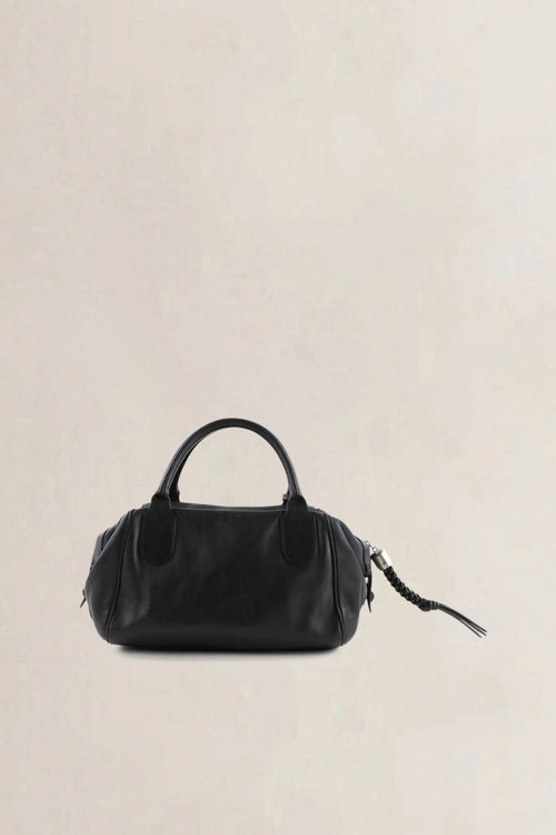 Delvaux Black Leather Top Handle Bag