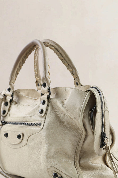 Balenciaga Beige Arena Lambskin City Small Shoulder Bag