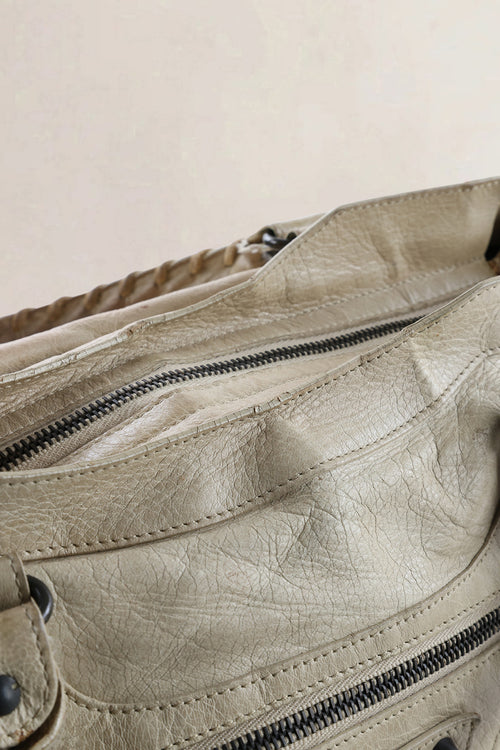 Balenciaga Beige Arena Lambskin City Small Shoulder Bag