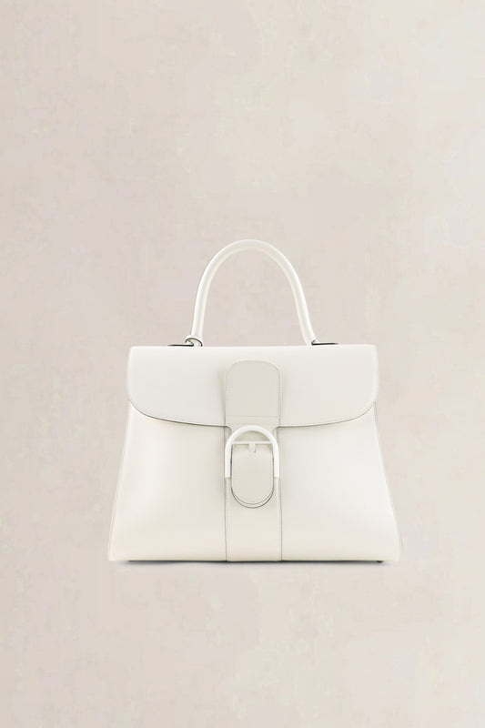 Delvaux White & Black-Magis Box Calf Leather Brillant GM Handbag