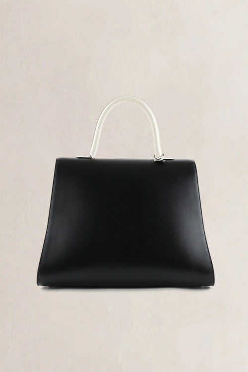 Delvaux White & Black-Magis Box Calf Leather Brillant GM Handbag