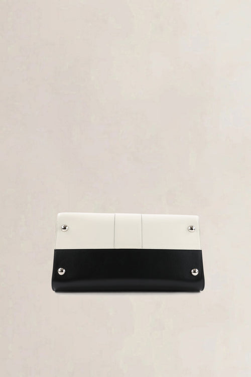 Delvaux White & Black-Magis Box Calf Leather Brillant GM Handbag