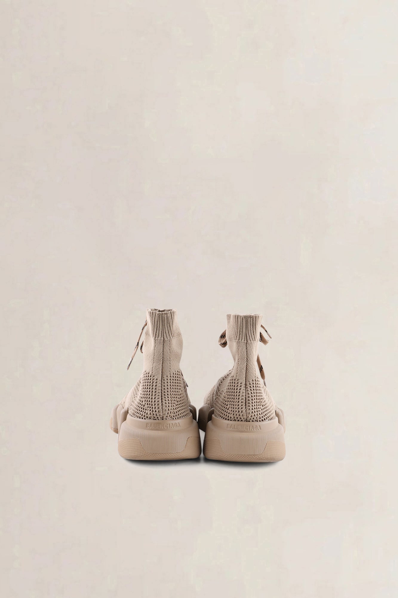 Balenciaga Beige Knit Fabric Speed 2.0 — preloved