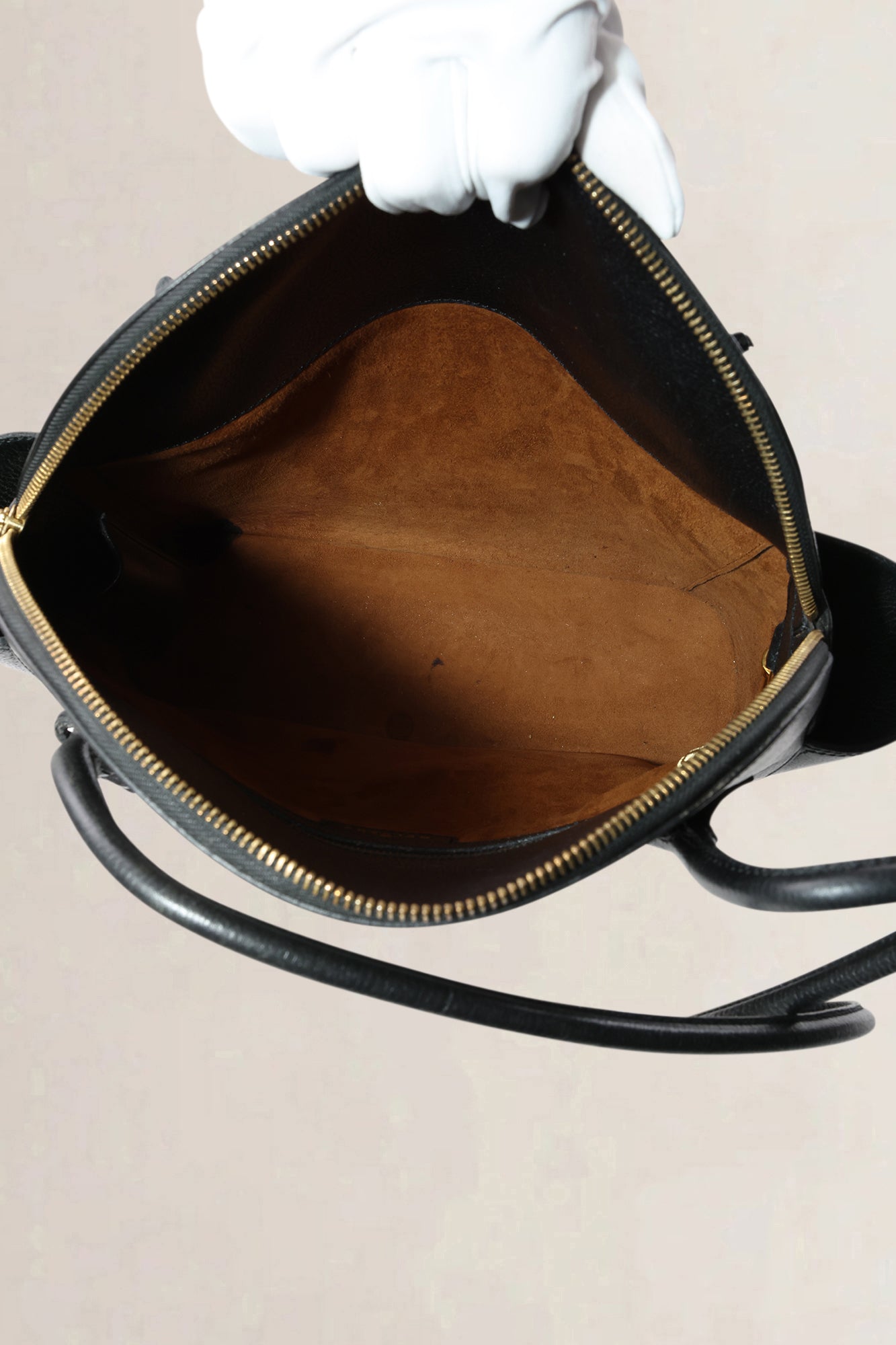 Delvaux Black Leather Mousson Shoulder Bag