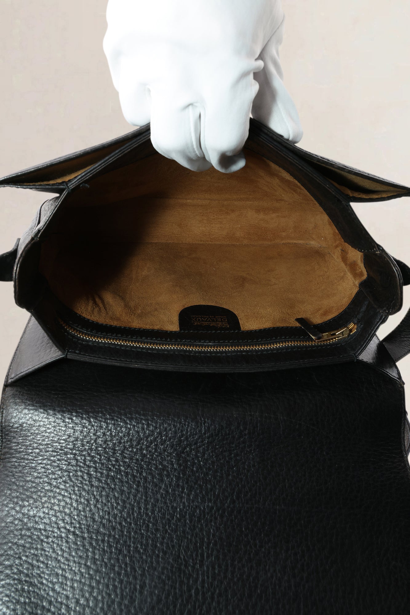 Delvaux Black Jumping Calf Leather Bourgogne Crossbody Bag