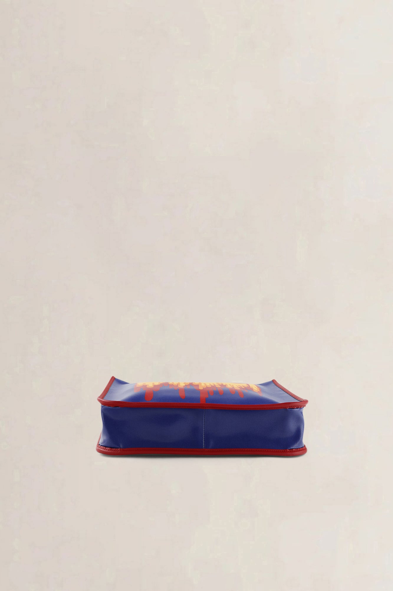 Gucci Blue "GUCCI" Print PVC & Leather Top Handle  Bag