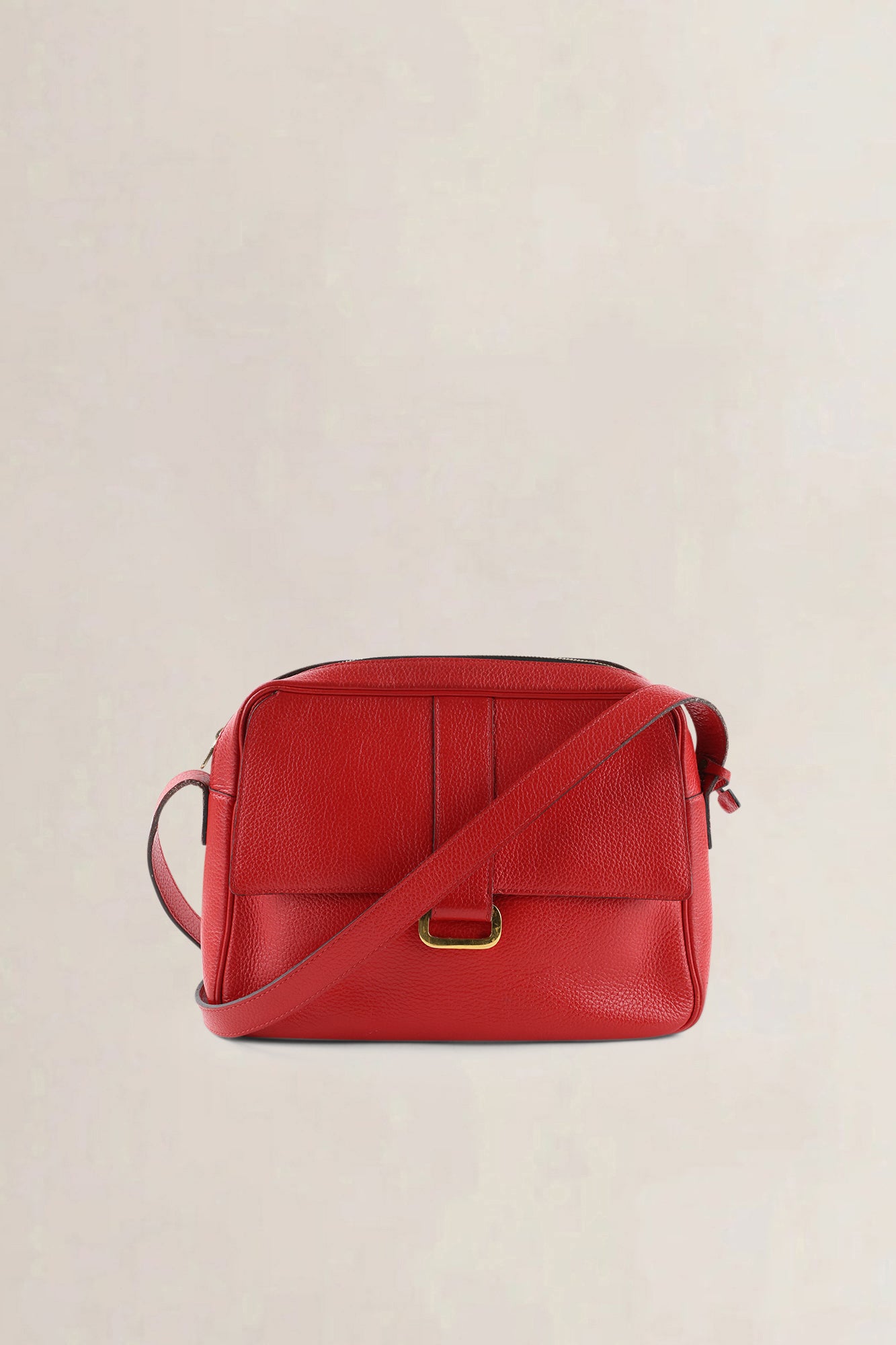 Delvaux Red Jumping Calf Leather Crossbody Bag