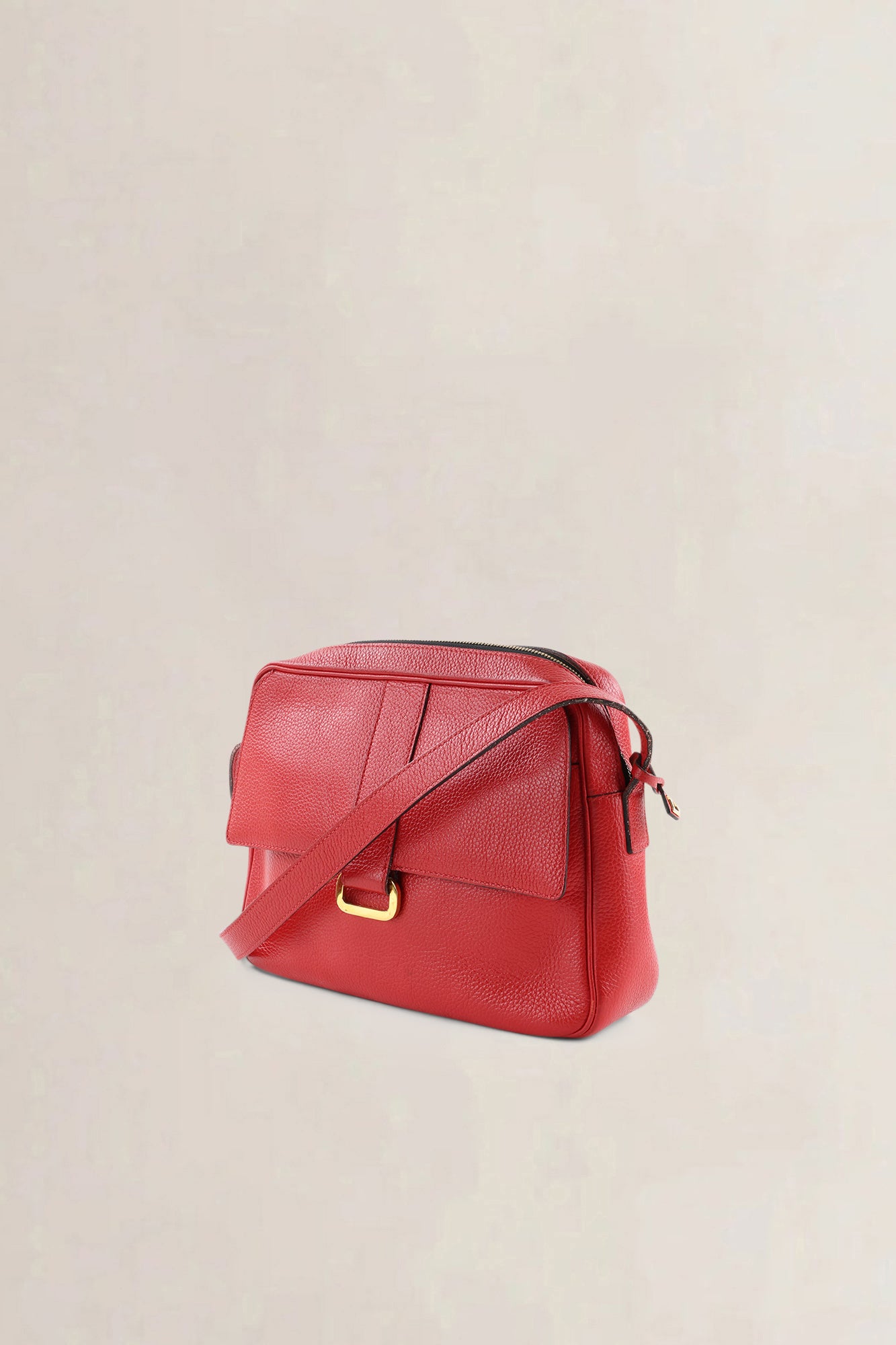 Delvaux Red Jumping Calf Leather Crossbody Bag