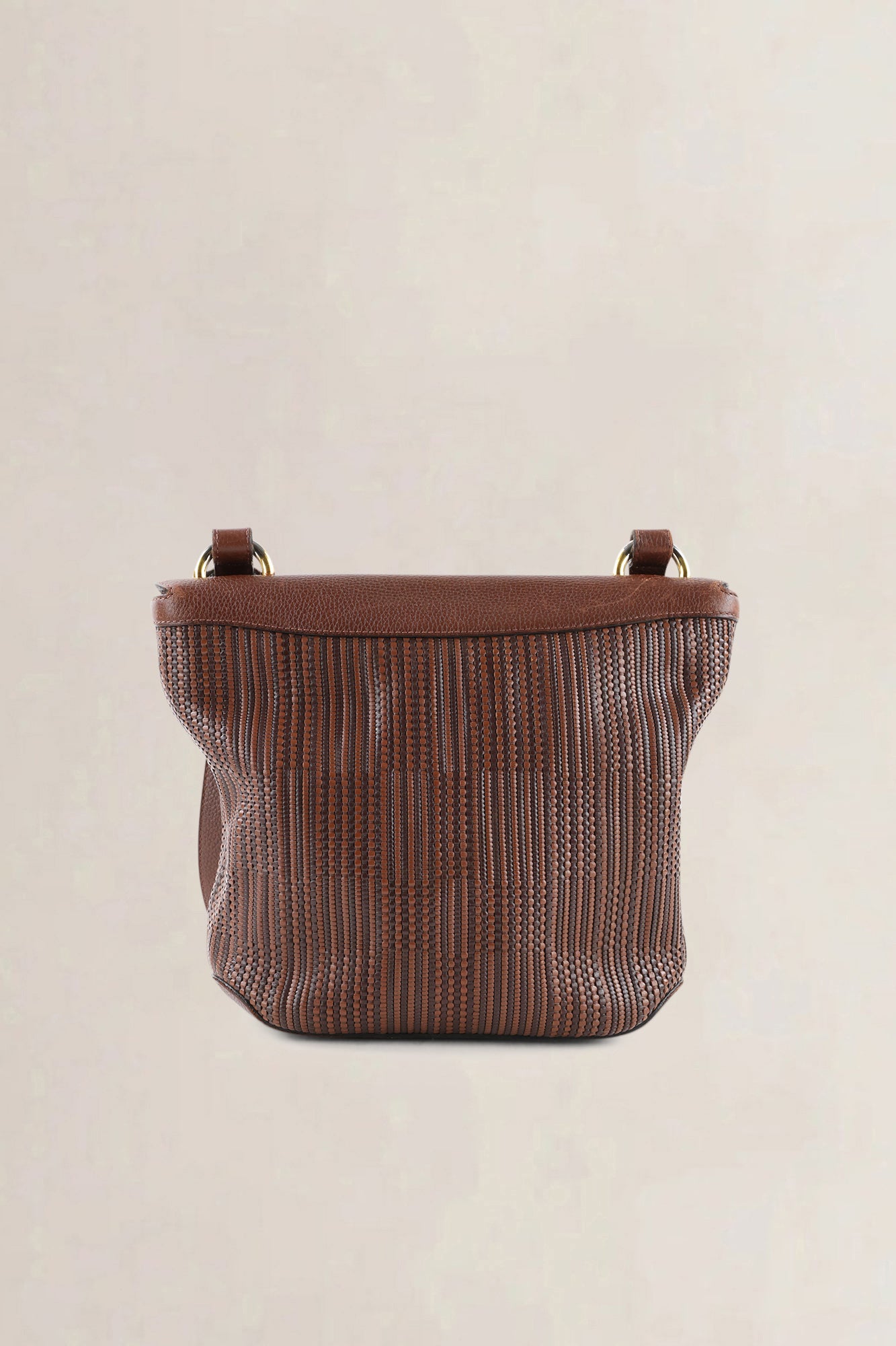 Delvaux Brown Toile de Cuir Mimosa Crossbody Bag
