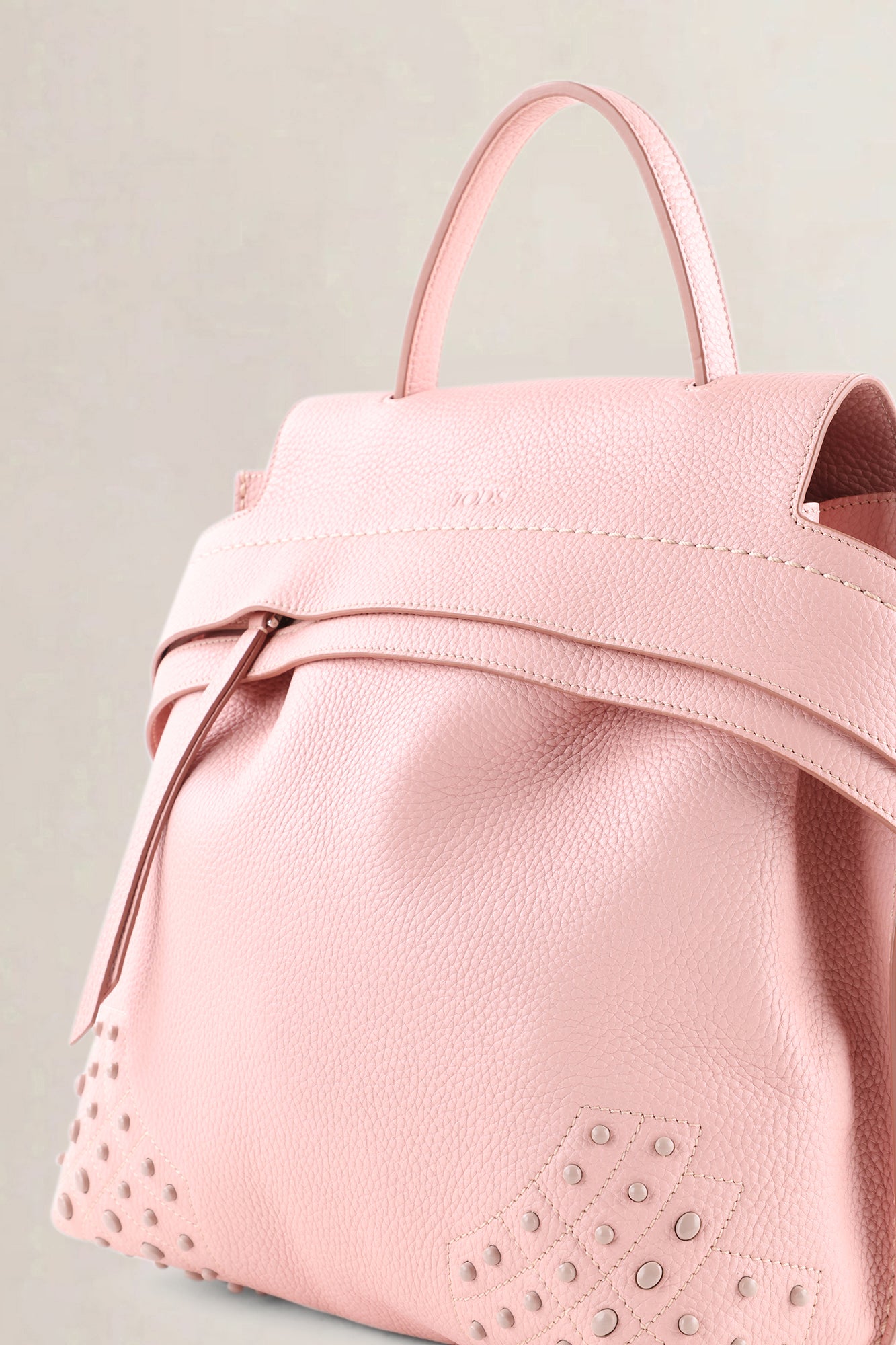 Tod's Pink Wave Leather Backpack