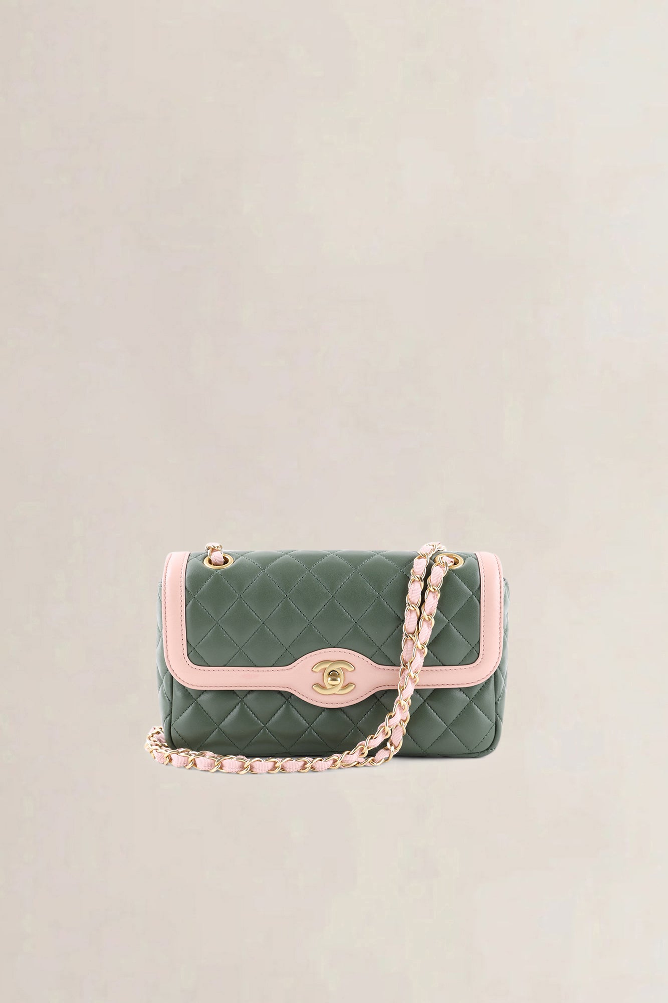 Chanel Green Quilted Lambskin Flap — preloved
