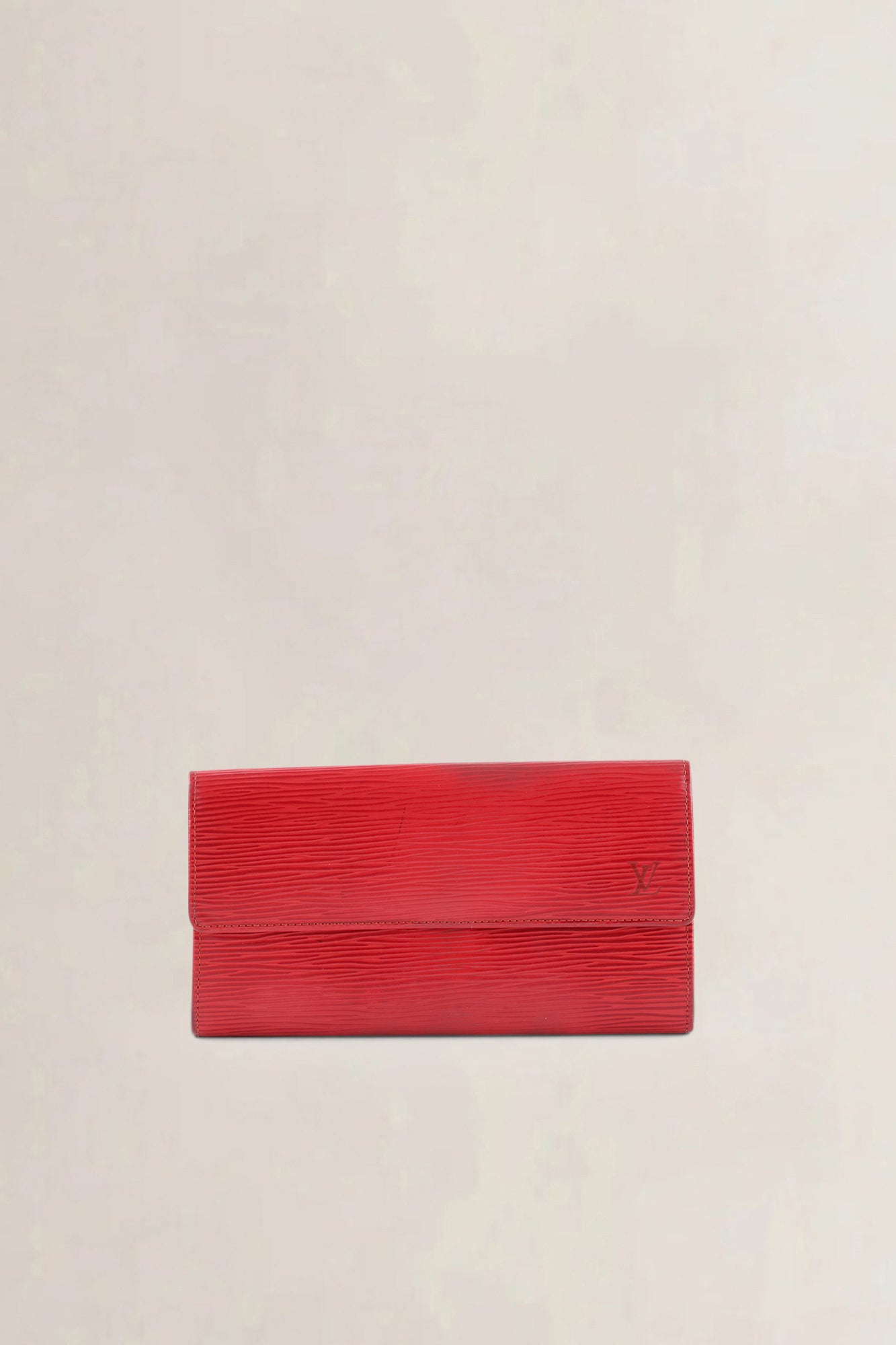 Louis Vuitton Red Epi Leather Portresor International Long Wallet