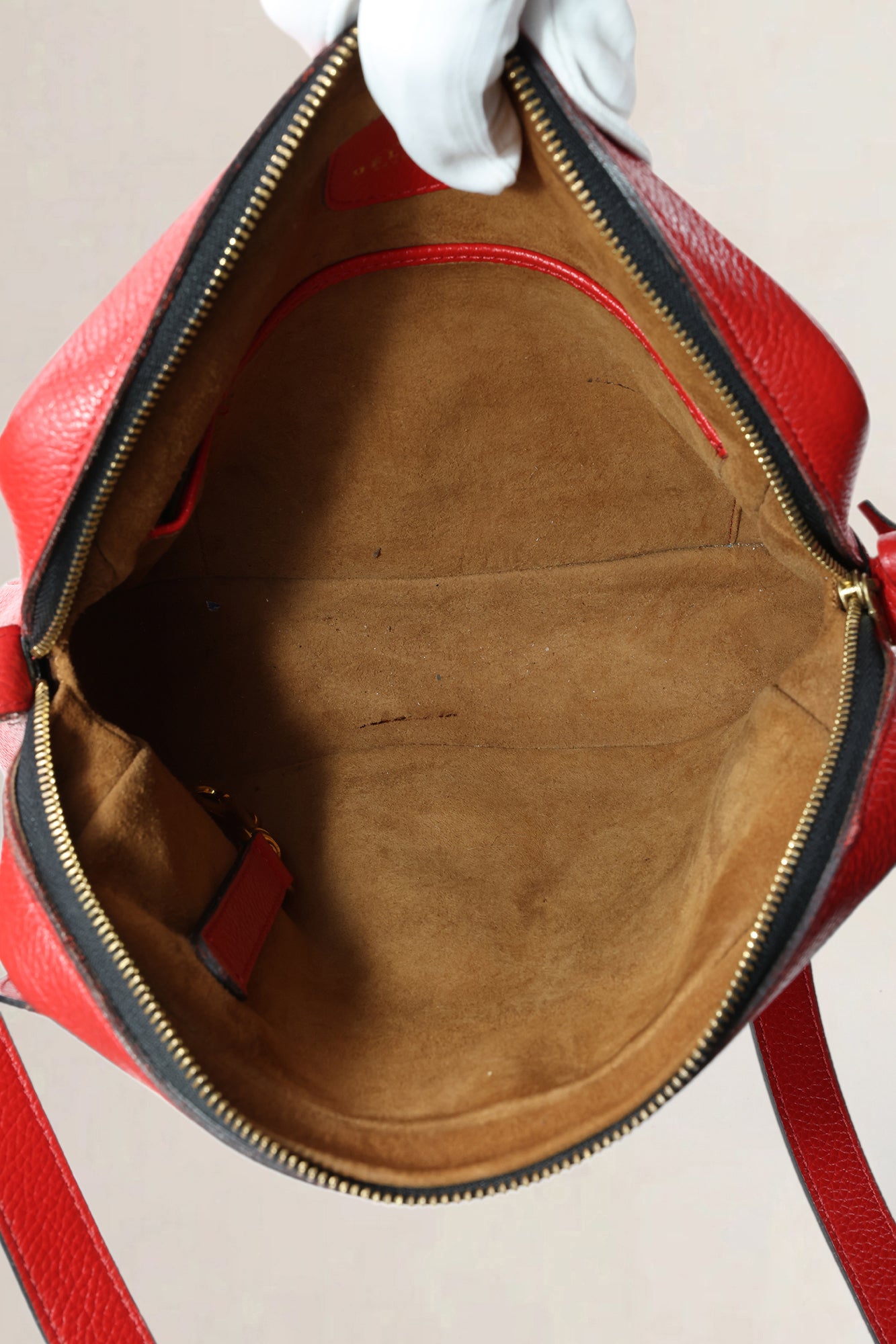 Delvaux Red Jumping Calf Leather Crossbody Bag