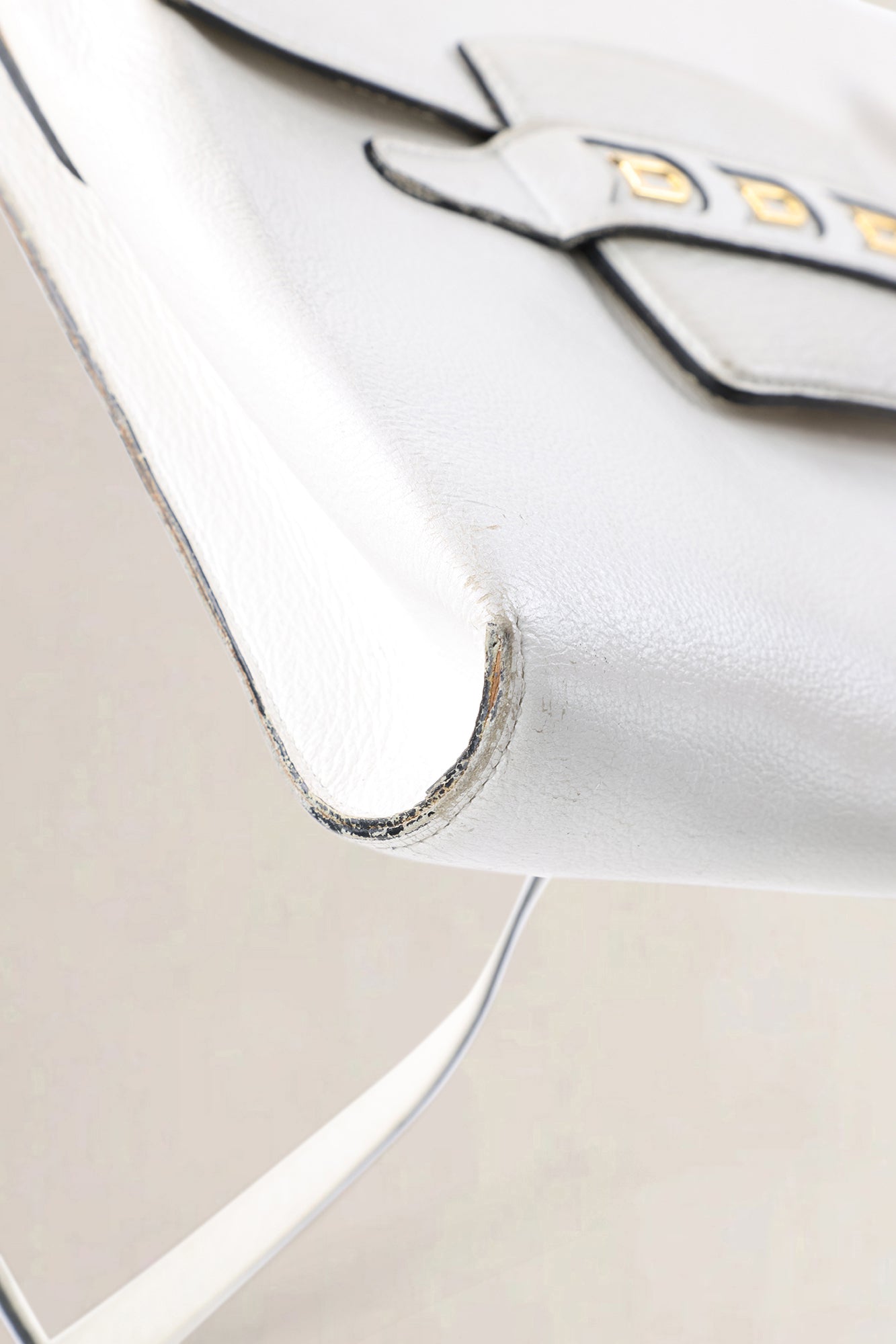 Delvaux White Jumping Calf Leather Frimaire Crossbody Bag