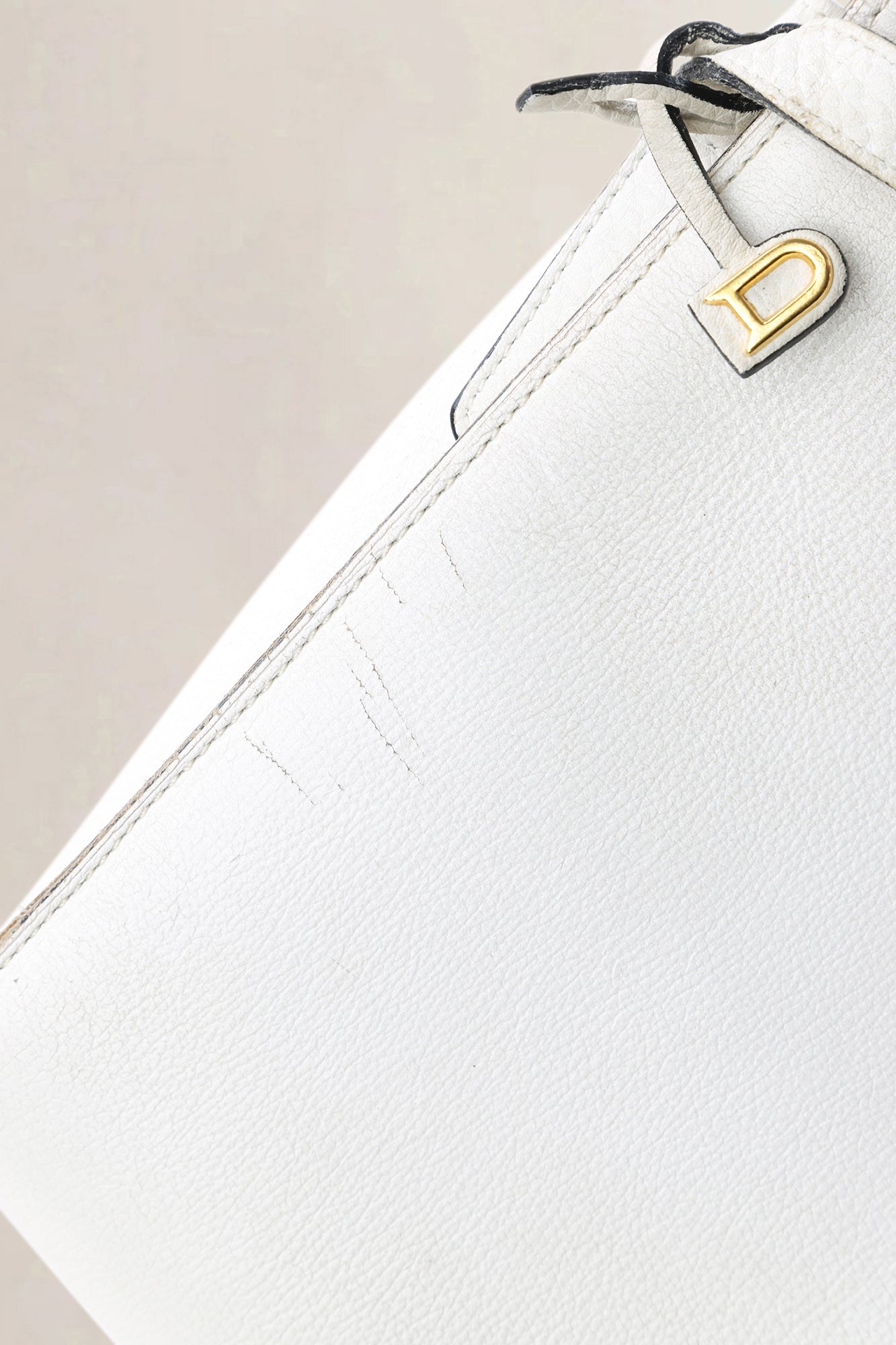 Delvaux White Jumping Calf Leather Frimaire Crossbody Bag