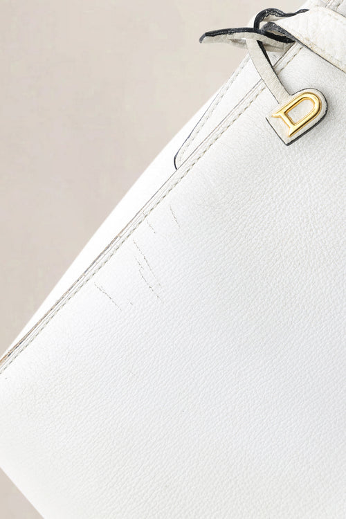 Delvaux White Jumping Calf Leather Frimaire Crossbody Bag