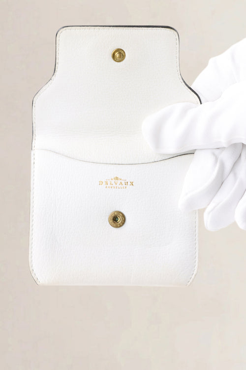 Delvaux White Jumping Calf Leather Frimaire Crossbody Bag