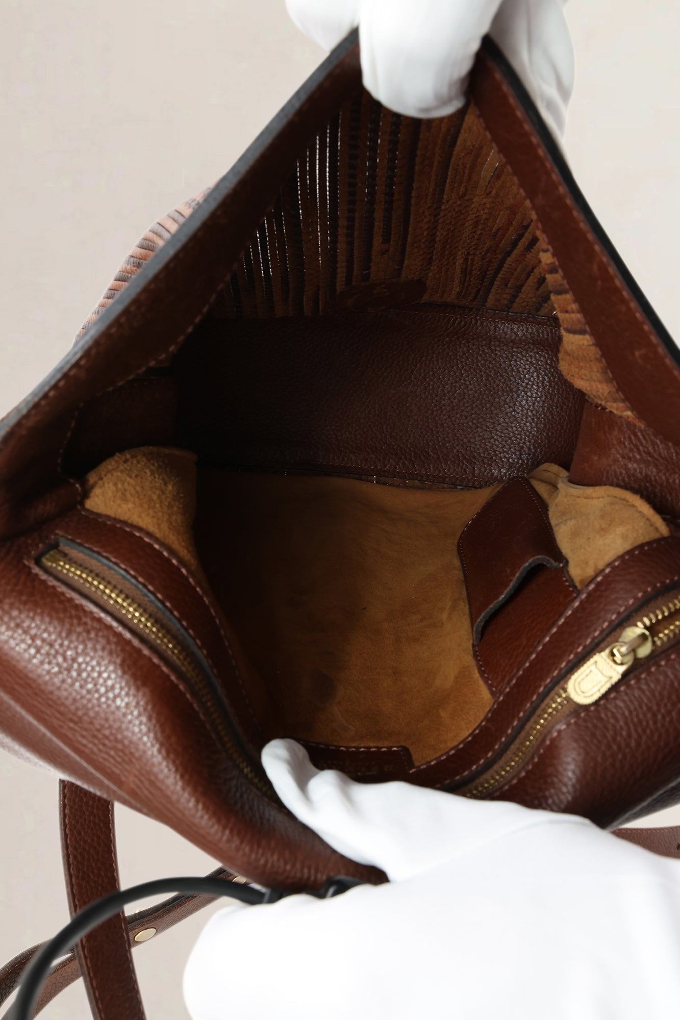 Delvaux Brown Toile de Cuir Mimosa Crossbody Bag