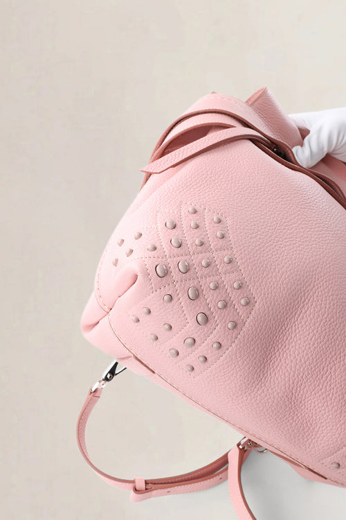 Tod's Pink Wave Leather Backpack